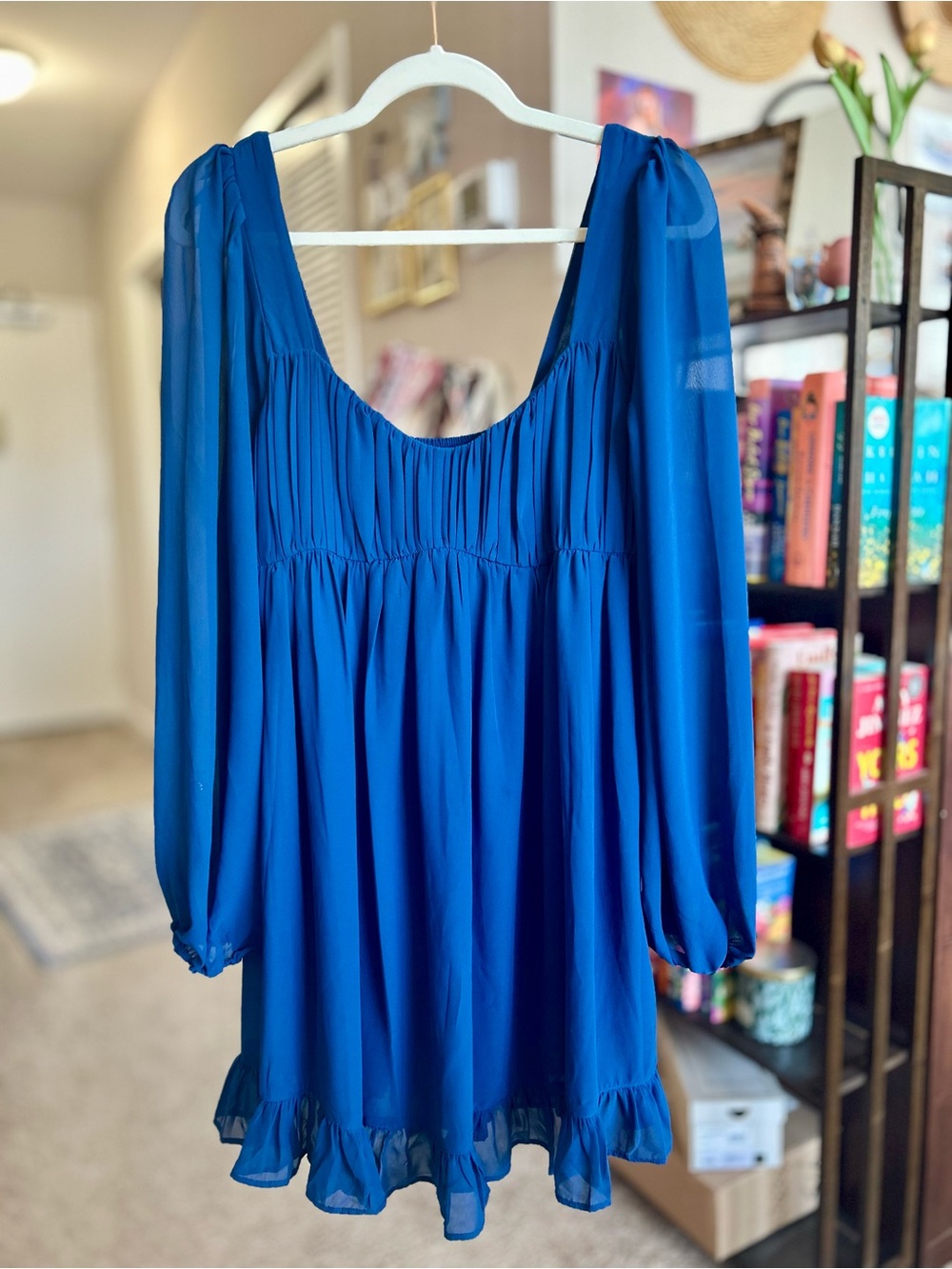 Abercrombie & Fitch Blue Smocked Dress